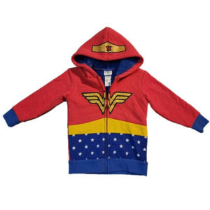 DC wonder woman infant/toddler size 2t girls hoodie zip up